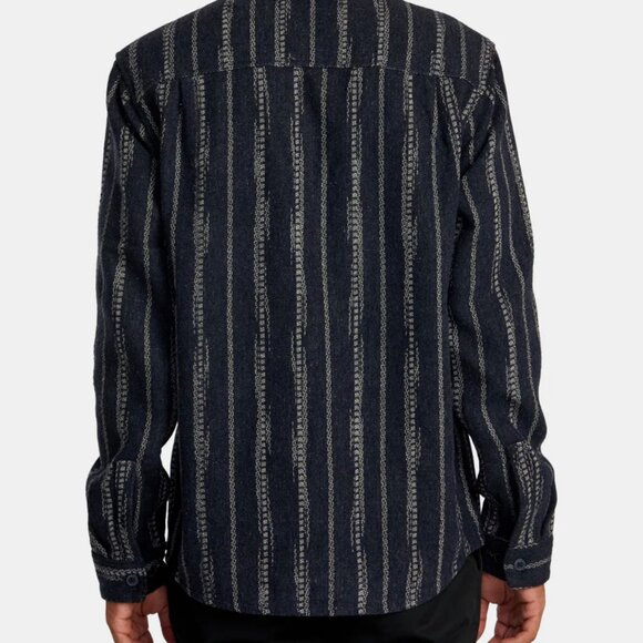 RVCA BLANKET Long-Sleeve Heavy Shirt BLACK - Men's XL SHACKET NEW WITH TAGS - Picture 4 of 6
